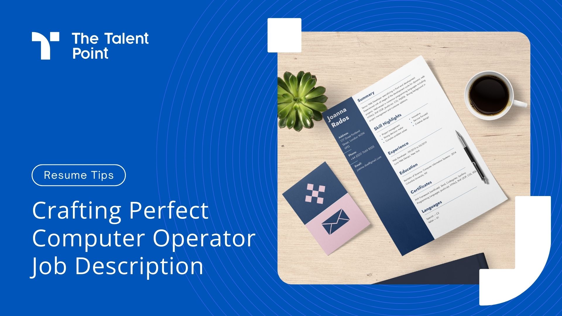 What is Computer Operating Skills & job description task template - TalentPoint